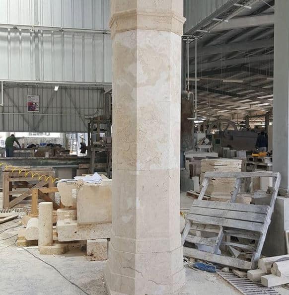 Coral Stone Columns