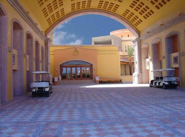 Commercial coral stone flooring application