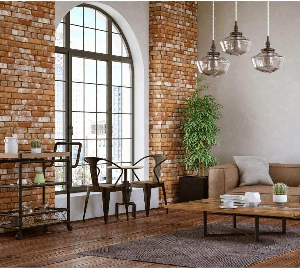 Coral Stone Brick Wall