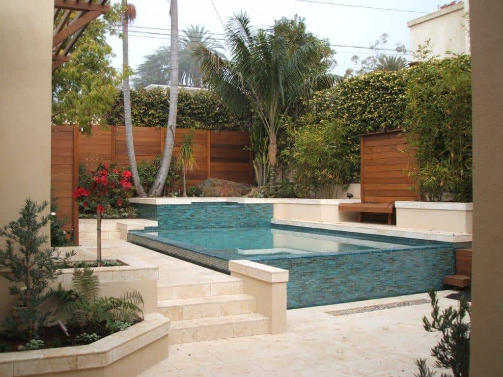 Coral stone pool deck installation