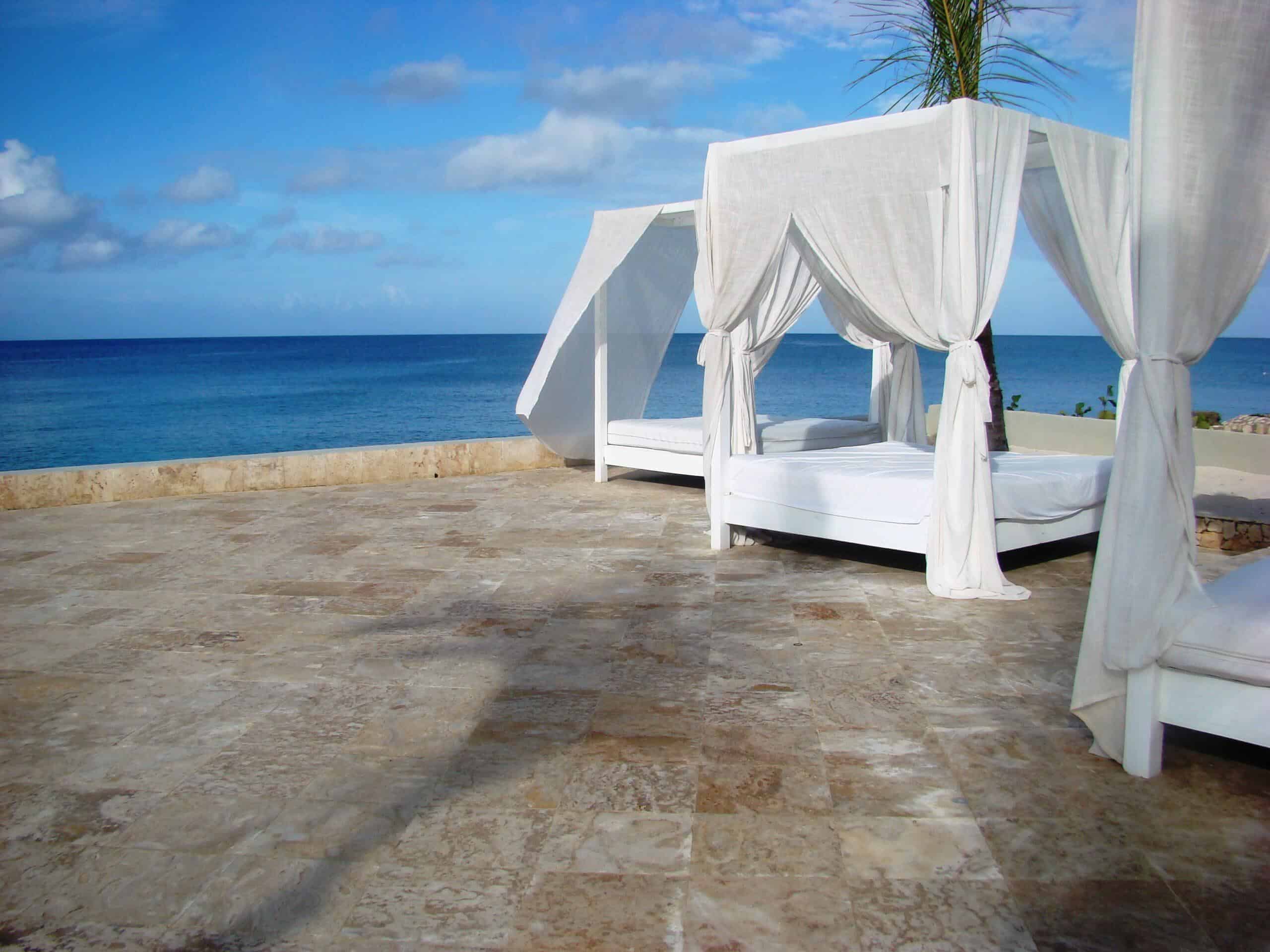 Imported Turkish travertine for patios and outdoor applications