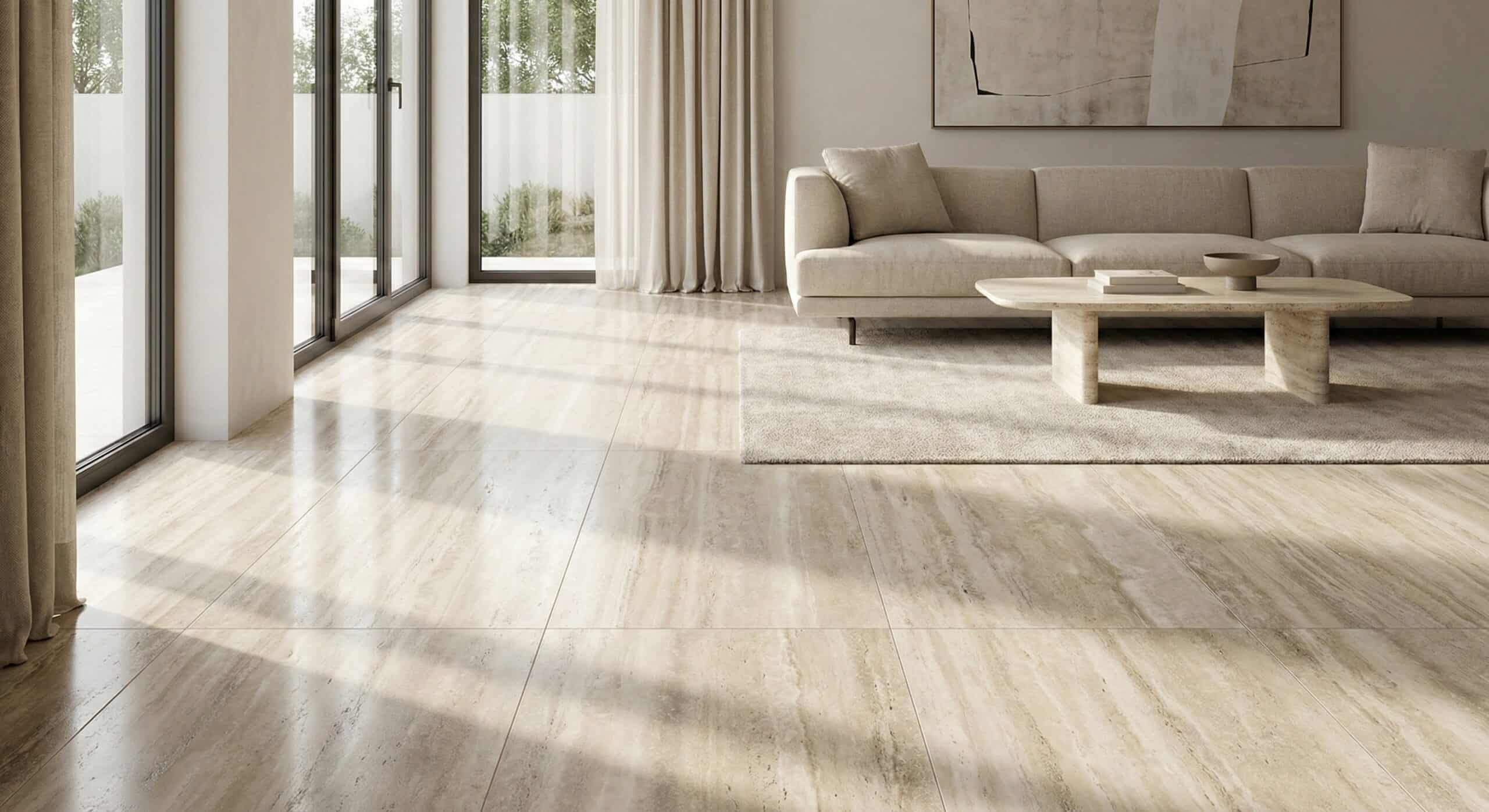 Travertine Vein Cut Flooring